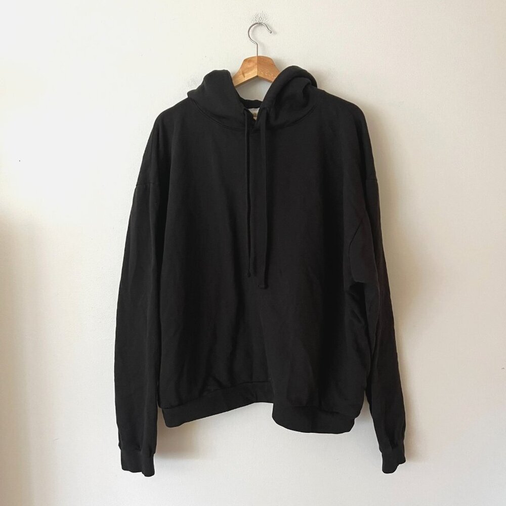 Billie Eilish x Los Angeles Apparel Plain Black Loose Fit Hoodie Size Large